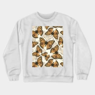 Peacock pansy butterfly pattern Crewneck Sweatshirt